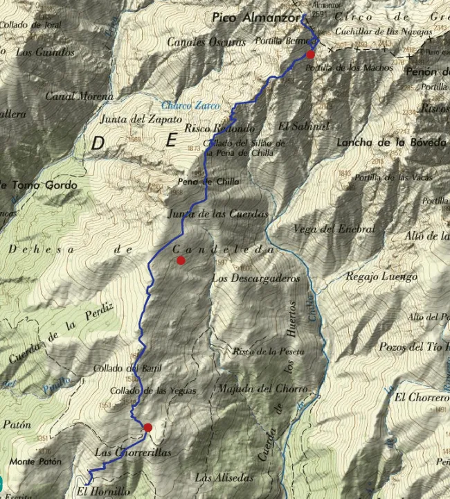 14mapa topografico Sillao de la Peña